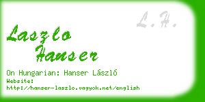 laszlo hanser business card